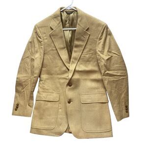 Bespoke Sport Coat Mens 40 Butterscotch Single‎ Breasted Camel Hair Suit Blazer